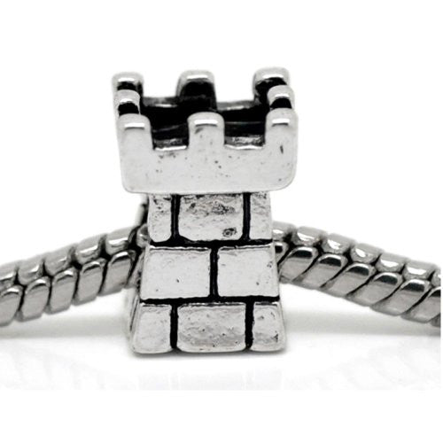 Castle Tower Charm European Bead Compatible for Most European Snake Chain Bracelet - Sexy Sparkles Fashion Jewelry