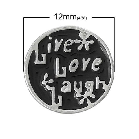 Live Love Laugh Floating Charms for Glass Locket Pendants - Sexy Sparkles Fashion Jewelry - 2