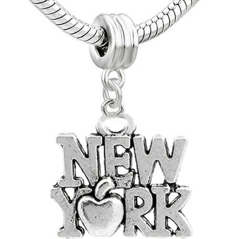 New York Bead Charm Spacer for Snake Chain Charm Bracelet - Sexy Sparkles Fashion Jewelry - 2