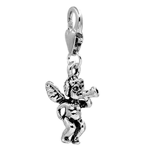 Clip on Angel Charm Pendant for European Jewelry w/ Lobster Clasp