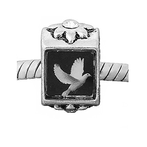 2 Sides White Dove European Bead Compatible for Most European Snake Chain Bracelet - Sexy Sparkles Fashion Jewelry