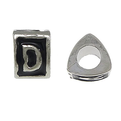 Letter  "D" Triangle Spacer European European Bead Compatible for Most European Snake Chain Charm Bracelet