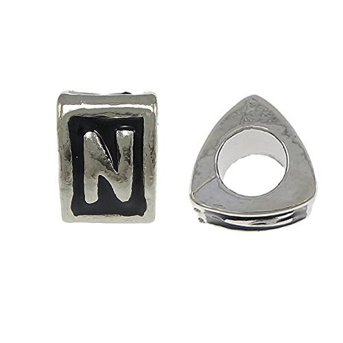 Letter  "N" Triangle Spacer European European Bead Compatible for Most European Snake Chain Charm Bracelet - Sexy Sparkles Fashion Jewelry - 1