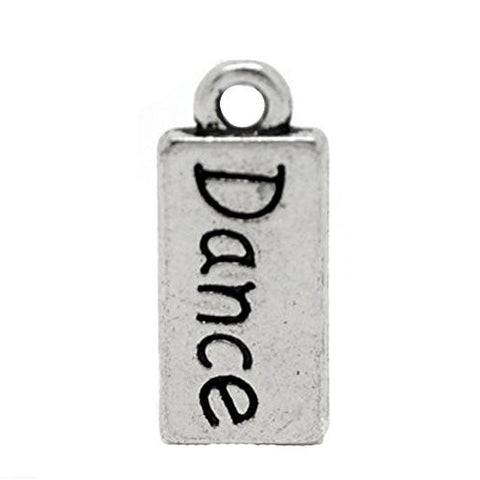 Dance Rectangle Bracelet Necklace Charm Pendant - Sexy Sparkles Fashion Jewelry - 1
