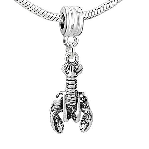 Under the Sea Lobster Dangle Charm European Bead Compatible for Most European Snake Chain Bracelet - Sexy Sparkles Fashion Jewelry