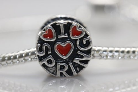 I Love Spring Charm For snake charm Bracelet - Sexy Sparkles Fashion Jewelry - 2