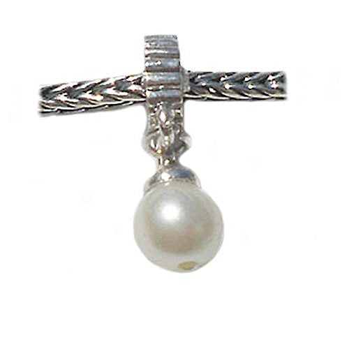Acrylic Pearl Dangle European Bead Compatible for Most European Snake Chain Charm Bracelet