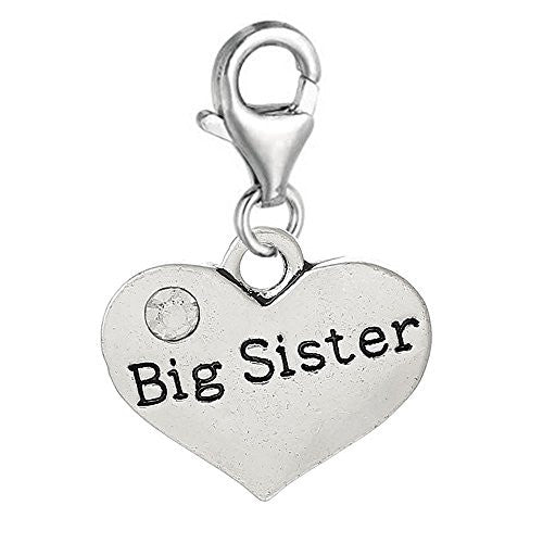 Big Sister Clip On Charm for European Jewelry w/ Lobster Clasp - Sexy Sparkles Fashion Jewelry