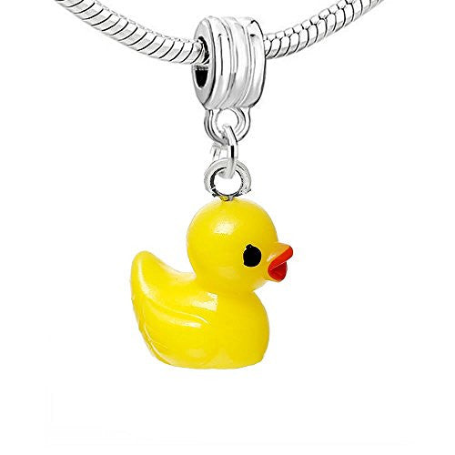 Resin Yellow Duck Dangle Charm Pendant For European Snake Chain Bracelet - Sexy Sparkles Fashion Jewelry