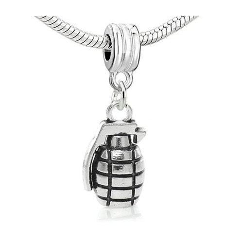 Grenade European Bead Compatible for Most European Snake Chain Charm Bracelets - Sexy Sparkles Fashion Jewelry