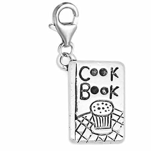 Clip on Cook Book Charm Dangle Pendant for European Clip on Charm Jewelry w/ Lobster Clasp - Sexy Sparkles Fashion Jewelry