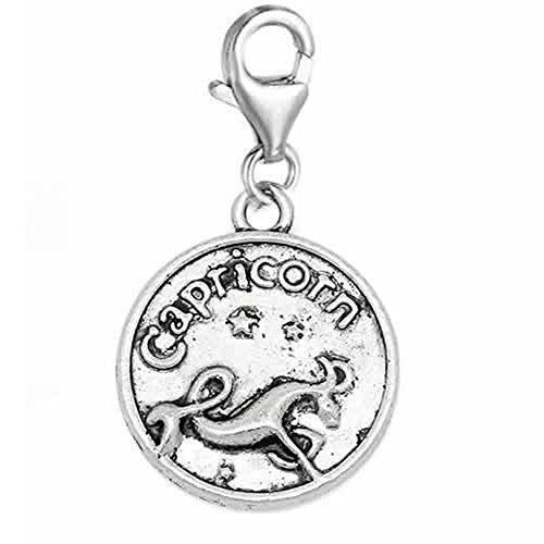 Clip on Capricorn Charm Dangle Pendant for European Clip on Charm Jewelry with Lobster Clasp - Sexy Sparkles Fashion Jewelry