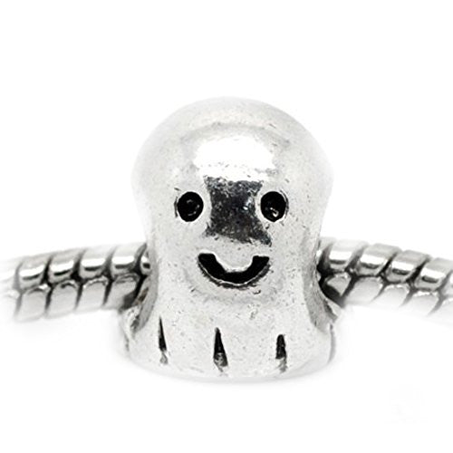 Halloween Ghost Charm Spacer European Bead Compatible for Most European Snake Chain Bracelet - Sexy Sparkles Fashion Jewelry - 1