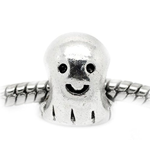 Halloween Ghost Charm Spacer European Bead Compatible for Most European Snake Chain Bracelet - Sexy Sparkles Fashion Jewelry - 1
