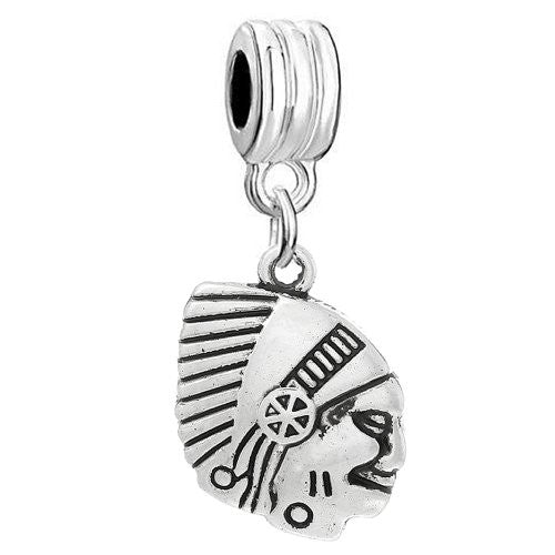 Indian Chief Charm Bead - Sexy Sparkles Fashion Jewelry