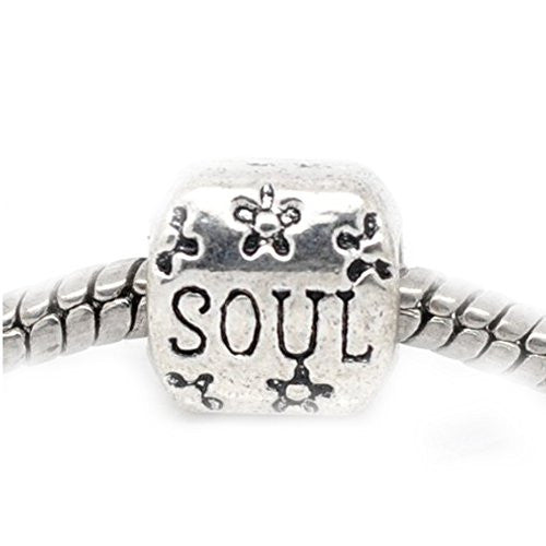 Design Flower Soul European Bead Compatible for Most European Snake Chain Charm Bracelet