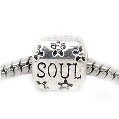 Design Flower Soul European Bead Compatible for Most European Snake Chain Charm Bracelet - Sexy Sparkles Fashion Jewelry - 1