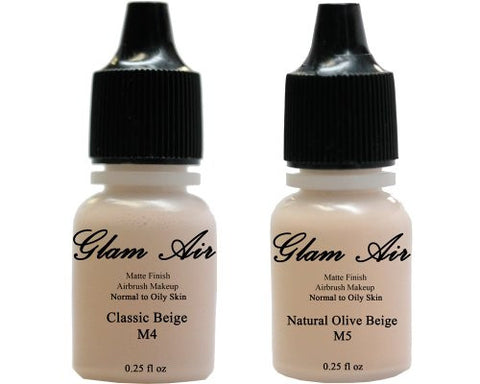 Glam Air Airbrush Water-based Foundation in Set of Two (2) Assorted Light Matte Shades M4-M5 0.25oz - Sexy Sparkles Fashion Jewelry - 1