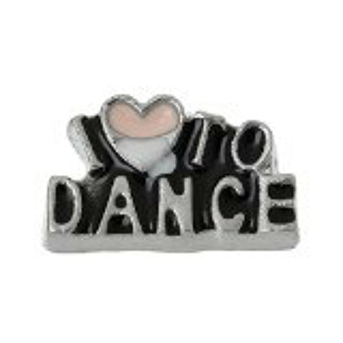 I Love to Dance Floating Charm for Glass Living Memory Locket Pendant - Sexy Sparkles Fashion Jewelry