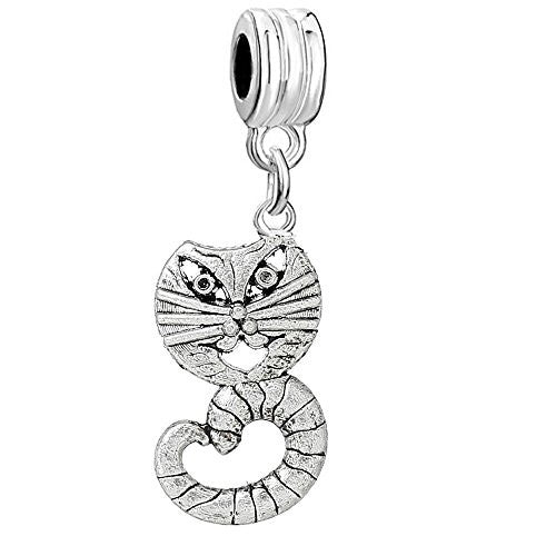 Lovely Cat Bead Compatible for Most European Snake Chain Bracelet