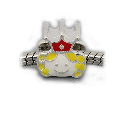 Queen with a Crown Charm European Bead Compatible for Most European Snake Chain Bracelet - Sexy Sparkles Fashion Jewelry - 1