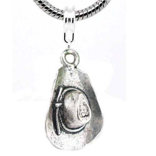 Cowboy Hat Charm Dangle European Bead Compatible for Most European Snake Chain Bracelet - Sexy Sparkles Fashion Jewelry