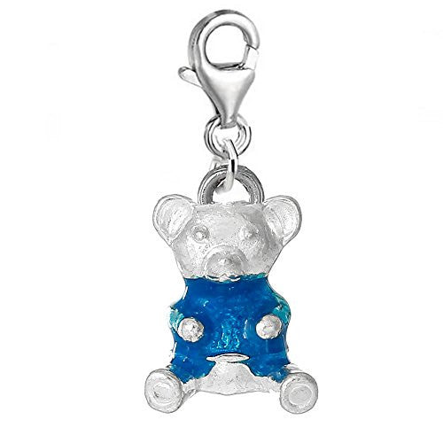 3 D Clip On For Bracelet Charm Pendant for European Charm Jewelry w/ Lobster Clasp (Bear) - Sexy Sparkles Fashion Jewelry