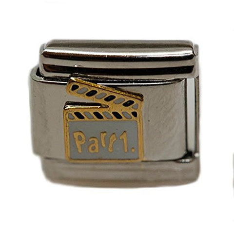 Movie Slate/Clapboard Italian Link Bracelet Charm - Sexy Sparkles Fashion Jewelry - 1