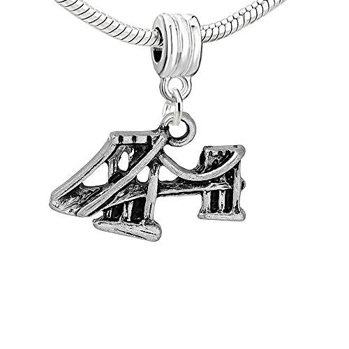 Brooklyn Bridge Dangle Charm Pendant for European Snake Chain Bracelet - Sexy Sparkles Fashion Jewelry