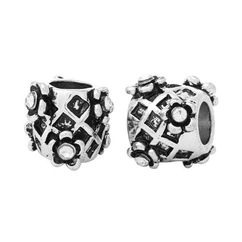April Birthstone Charm Bead W/Clear  Crystals - Sexy Sparkles Fashion Jewelry - 3