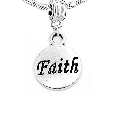 Faith Bead for European Snake Chain Charm Bracelet - Sexy Sparkles Fashion Jewelry