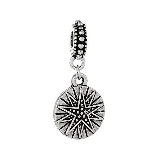 Carved Star Charm Bead Spacer for European Snake Chain Charm Bracelet - Sexy Sparkles Fashion Jewelry
