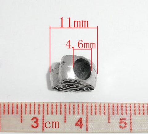 Heart Spacer Charm European Bead Compatible for Most European Snake Chain Bracelets - Sexy Sparkles Fashion Jewelry - 3