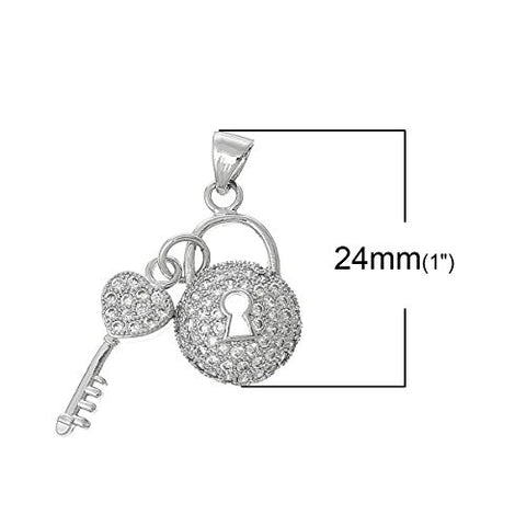 Key to My Heart Charm Pendant for Necklace - Sexy Sparkles Fashion Jewelry - 3