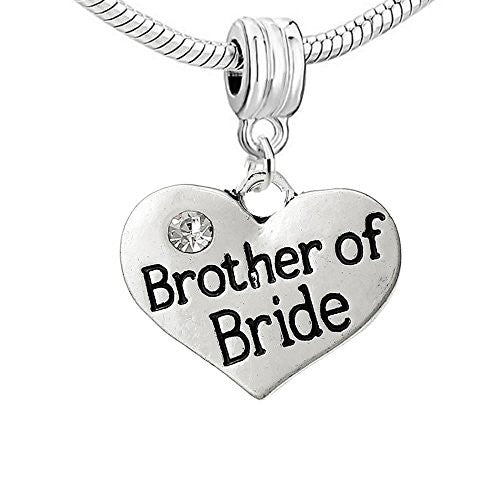 Brother of Bride Bead Compatible for Most European Snake Chain Bracelet - Sexy Sparkles Fashion Jewelry