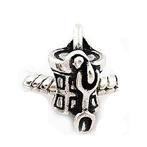 Beach Sand Bucket Charm European Bead Compatible for Most European Snake Chain Bracelet - Sexy Sparkles Fashion Jewelry - 1