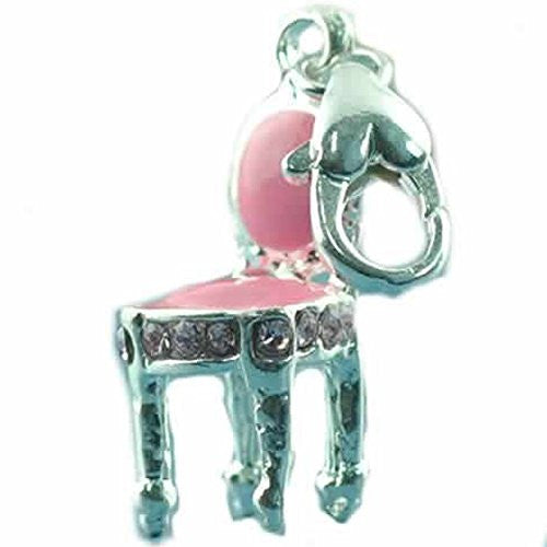Princess Chair Clip on Charm Pendant for European Charm Jewelry w/ Lobster Clasp - Sexy Sparkles Fashion Jewelry - 1