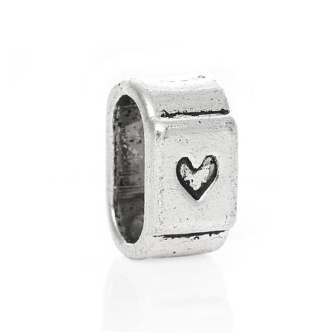 Charm Beads for Leather Bracelet/watch Bands or Wrist Bands (Heart) - Sexy Sparkles Fashion Jewelry - 1