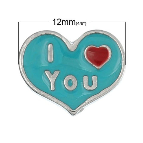 I love You Floating Charm For Glass Living Memory Lockets - Sexy Sparkles Fashion Jewelry - 2