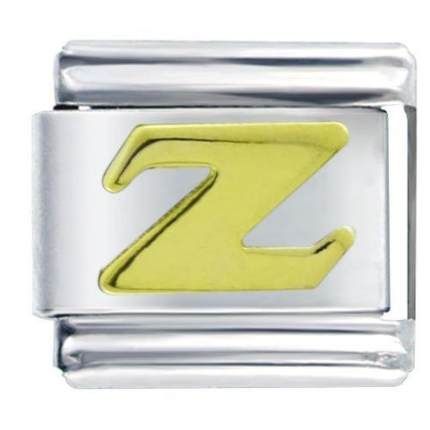Gold plated base Letter Z Italian Charm Bracelet Link - Sexy Sparkles Fashion Jewelry - 4