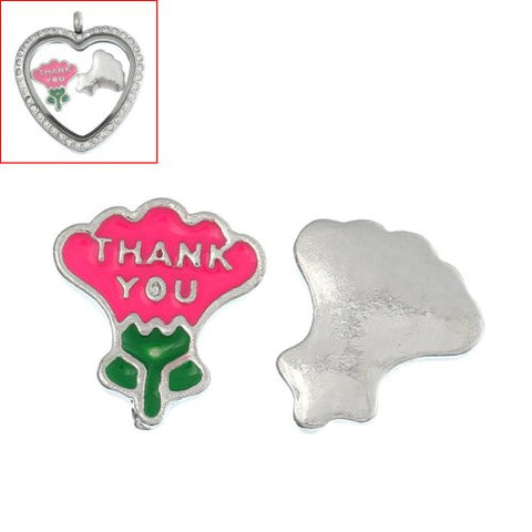 Thank You Floating Charms For Glass Living Memory Lockets - Sexy Sparkles Fashion Jewelry - 3