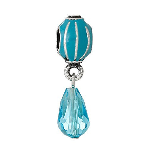 Dangle Charm Bead With Acrylic  Teardrop (Blue) - Sexy Sparkles Fashion Jewelry - 1