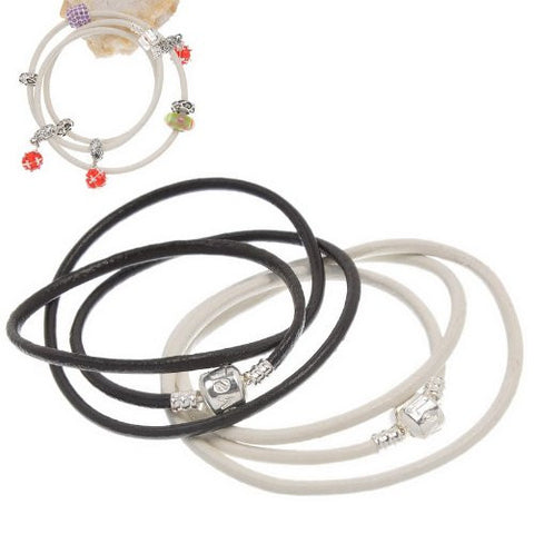 Two (2) Cowhide Leather Triple Wrap Bracelet - Sexy Sparkles Fashion Jewelry - 3