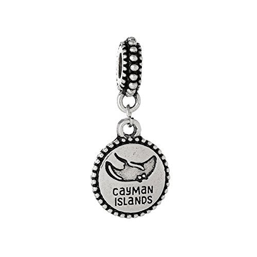 State Charm Bead Spacer (Cayman Islands)Spacer Bead for European Snake Chain Charm Bracelet - Sexy Sparkles Fashion Jewelry - 1