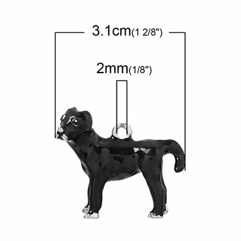 Jack Russell Terrier Dog Pendant Charm Bead for Bracelet or Necklace - Sexy Sparkles Fashion Jewelry - 2