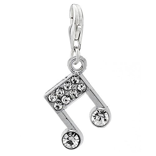 Musical Note Charm for European Clip on Jewelry w/ Lobster Clasp - Sexy Sparkles Fashion Jewelry