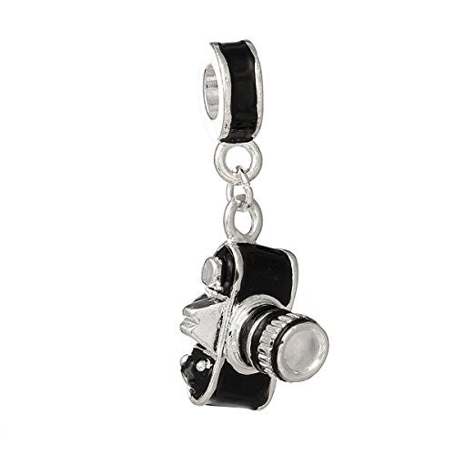 Photographer Camera Dangle Charm European Bead Compatible for Most European Snake Chain Bracelet - Sexy Sparkles Fashion Jewelry - 1