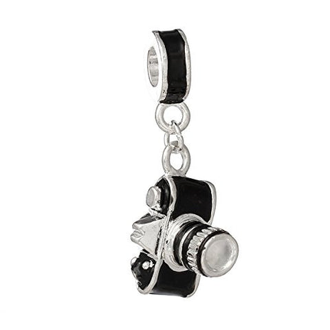 Photographer Camera Dangle Charm European Bead Compatible for Most European Snake Chain Bracelet - Sexy Sparkles Fashion Jewelry - 1