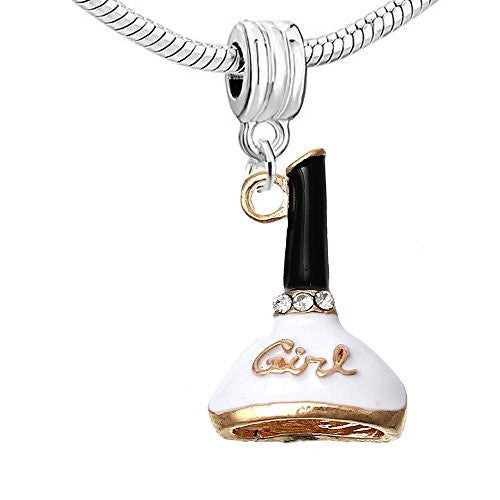 Girl Nail Polish Bottle Charm Bead - Sexy Sparkles Fashion Jewelry
