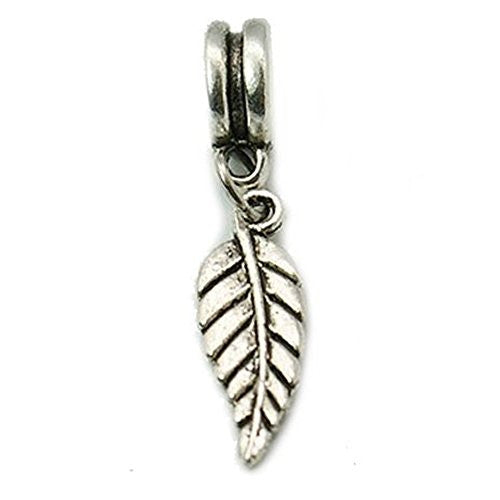 Leaf Charm Dangle For Snake Chain Charm Bracelet - Sexy Sparkles Fashion Jewelry - 1